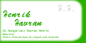 henrik havran business card